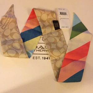 NWT Coach Multicolor Stripe Ponytail 97314